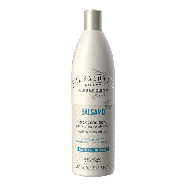 IL Salone Detox Conditioner with Vegetal Charcoal, Biotin & Caffeine for All Hair Types 500ml
