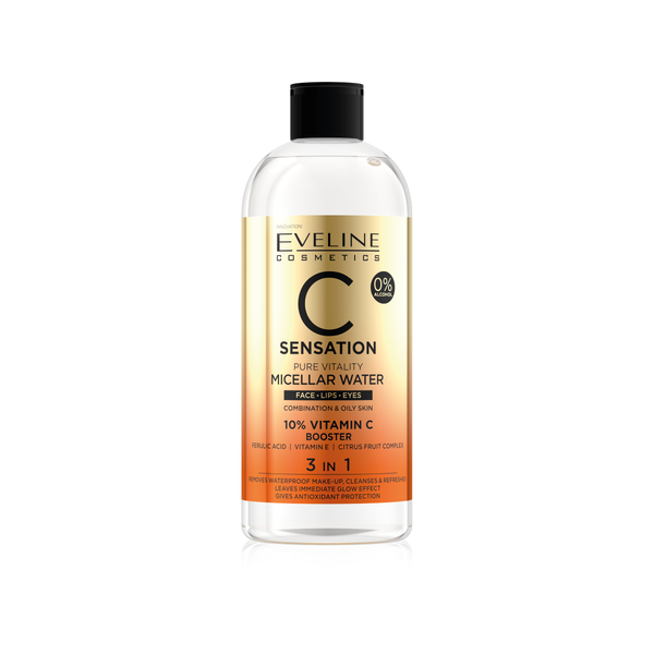 EVELINE C SENSATION VITAMIN C VITALITY MICELLAR WATER 3IN1 400ML