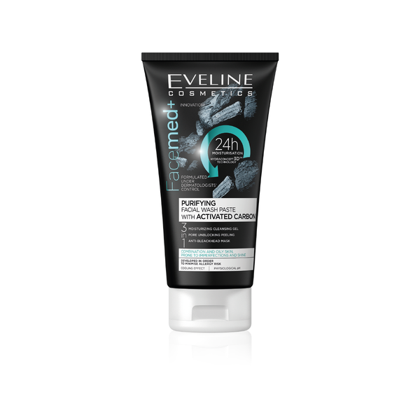 EVELINE FACEMED+ PURIFYING Carbon WASH PASTE OILY SKIN 150ML