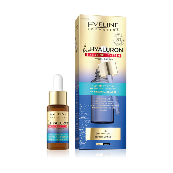 EVELINE BIO HYALURON MULTI-MOISTURIZING WRINKLE SERUM 18ML